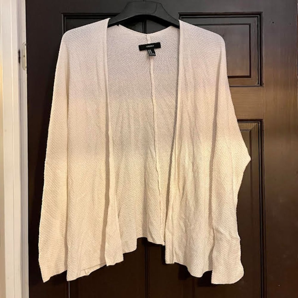 Cream Cardigan Sweater: Size M